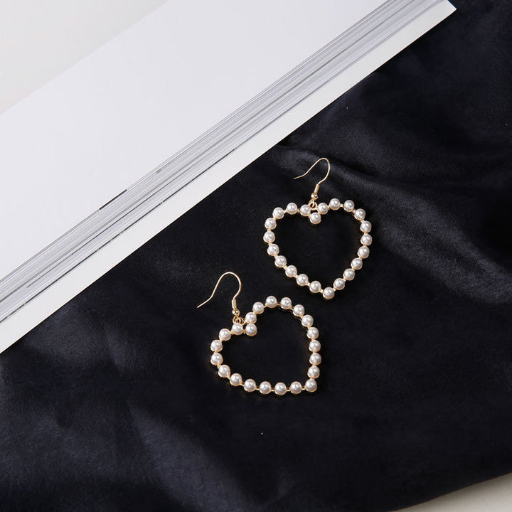 Pearl Heart Earrings