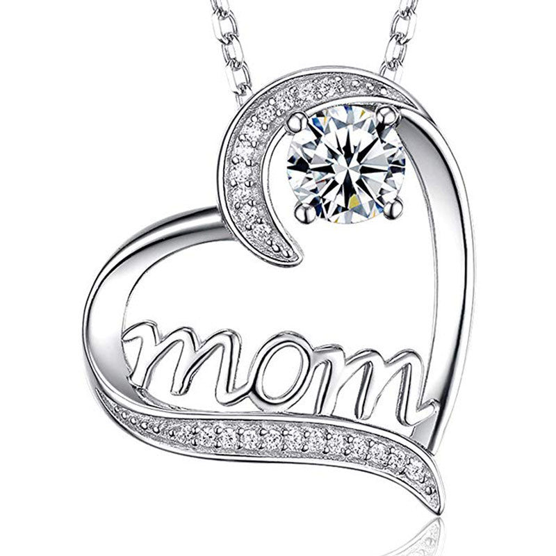 A Mothers Heart Necklace with Forever Roses