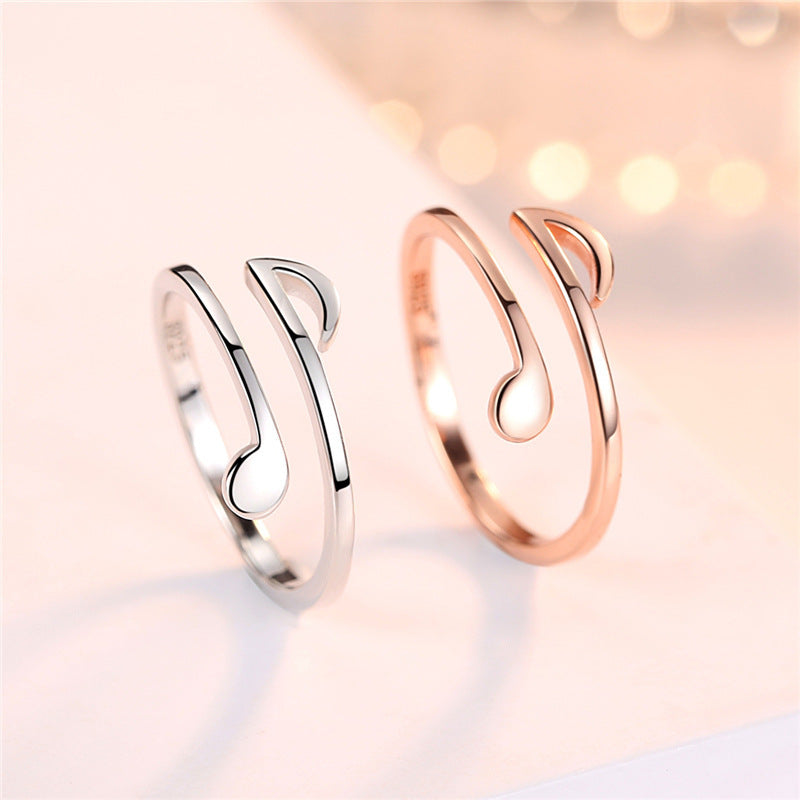 Adjustable Music Note Ring