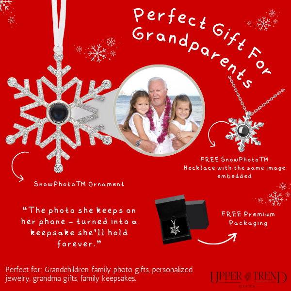Customized SnowPhoto™ Ornament & Necklace Set