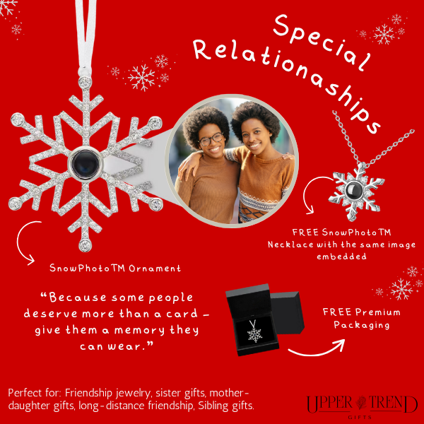 Customized SnowPhoto™ Ornament & Necklace Set