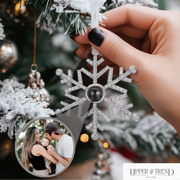 Customized SnowPhoto™ Ornament & Necklace Set