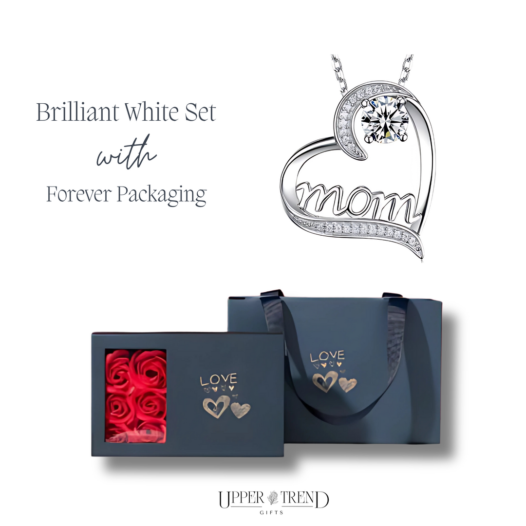 A Mothers Heart Necklace with Forever Roses