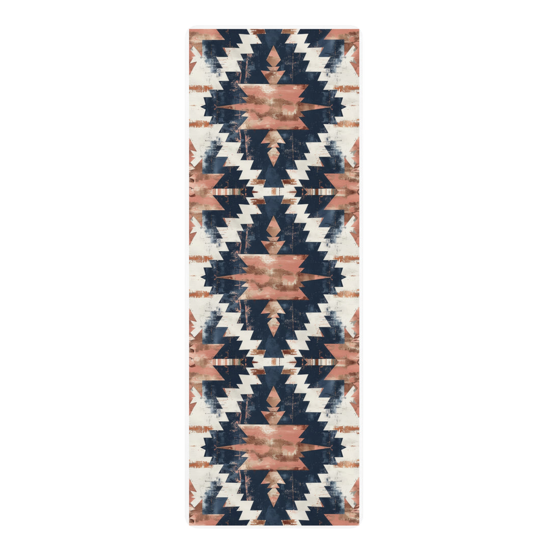 Aztec Yoga Mat with Strap – Western Boho Non-Slip Mat for Women, Christmas Gift, 24"x70", Lightweight & Durable