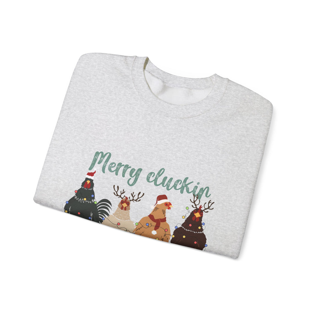 Merry Clucking Christmas Heavy Blend™ Crewneck Sweatshirt