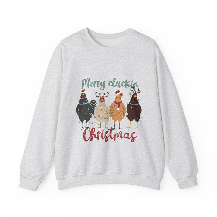 Merry Clucking Christmas Heavy Blend™ Crewneck Sweatshirt