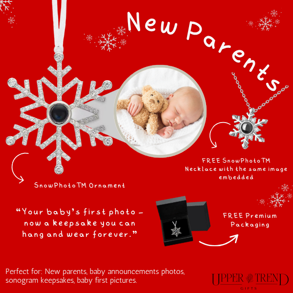 Customized SnowPhoto™ Ornament & Necklace Set