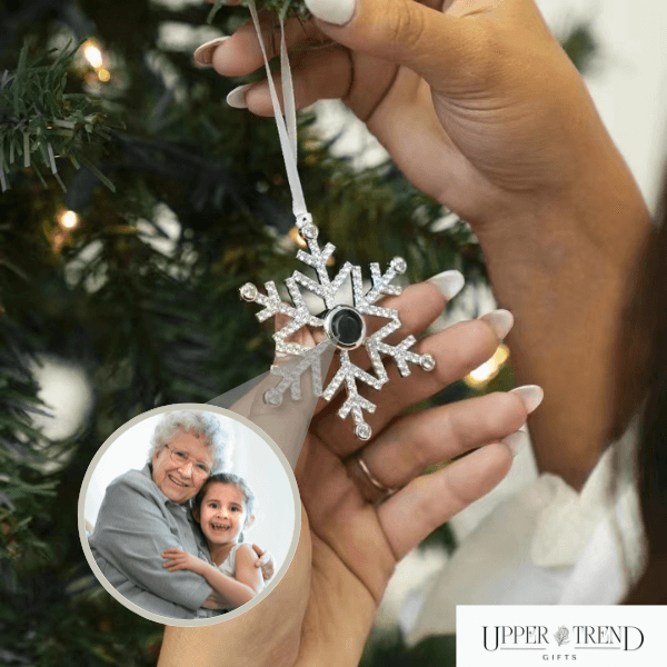 Custom SnowPhoto™ Ornament & Necklace Set