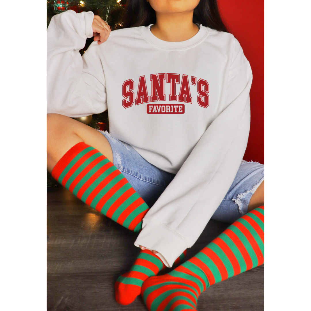 White Santa's Favorites Heavy Blend™ Crewneck Sweatshirt