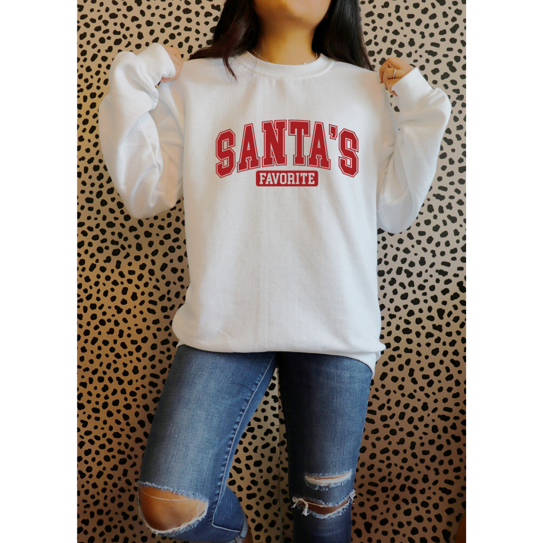 White Santa's Favorites Heavy Blend™ Crewneck Sweatshirt