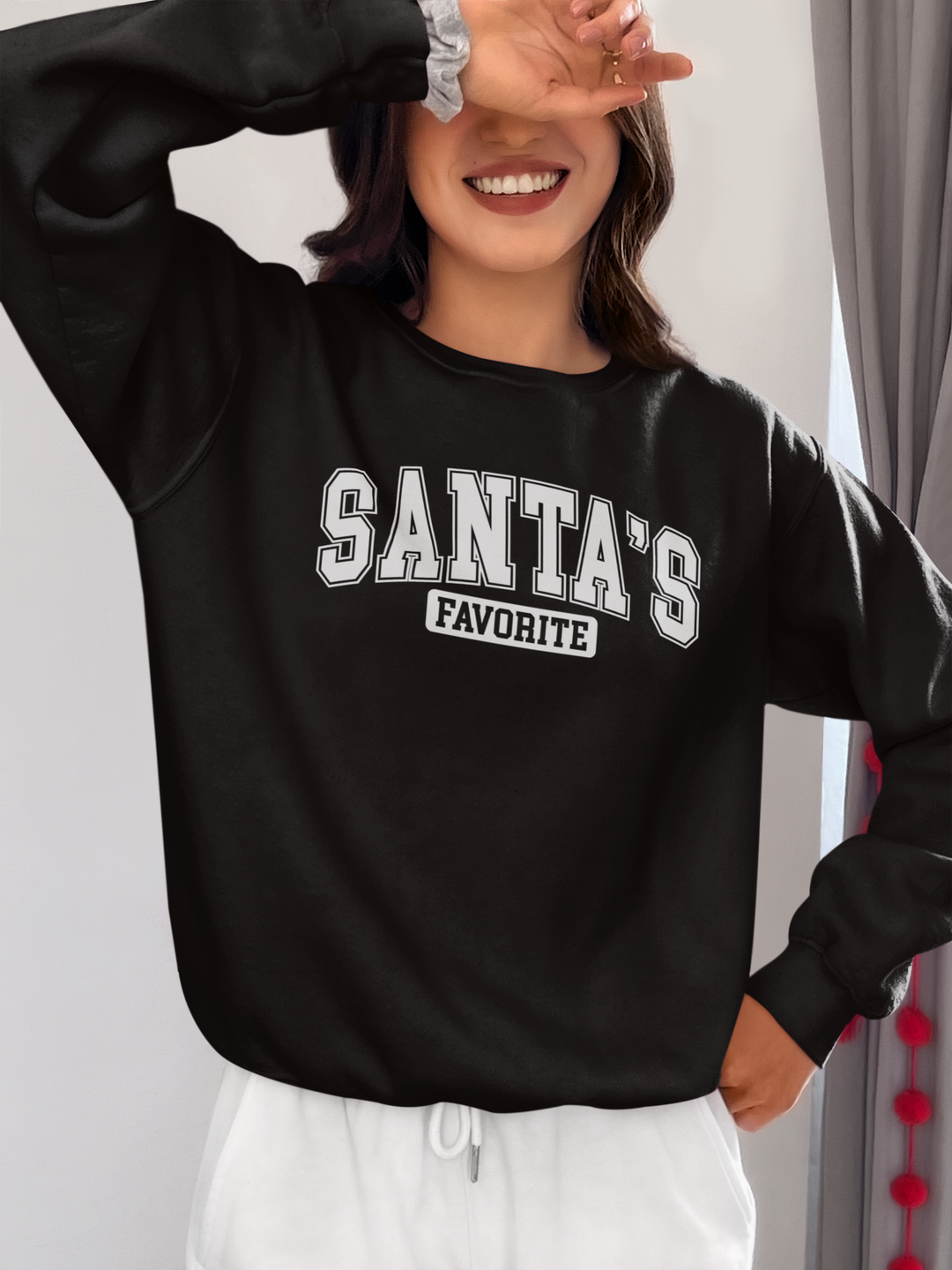 Black Santa's Favorites Heavy Blend™ Crewneck Sweatshirt