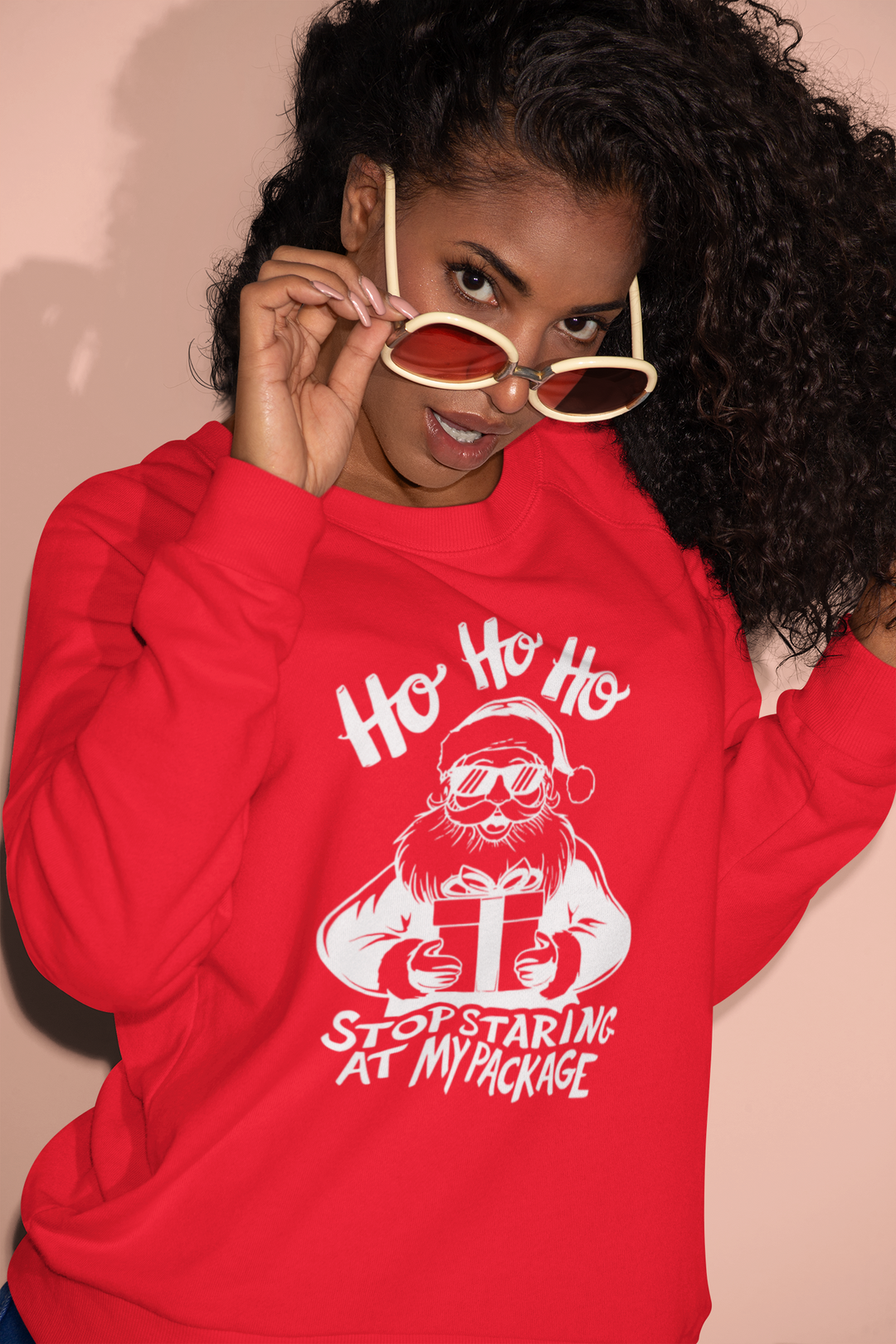 Ho Ho Ho Stop Staring At My Package Heavy Blend™ Sweatshirt